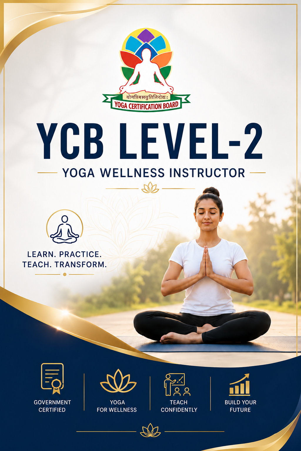 YCB Level‑2 — Yoga Wellness Instructor certification course poster